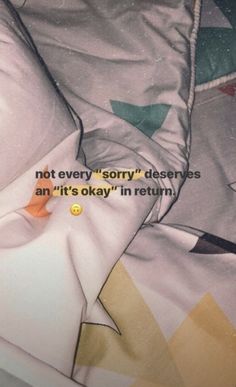 an image of someones bed with the quote not every story deserves an it's okay information