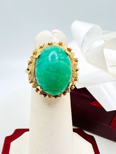 Vintage 14K Yellow Gold Jade Cabochon Ring Size 3.75 Perfect gift for your loved one for any occasion or holiday! Ring length approximately: 31.34mm Ring width approximately: 19.82mm Gemstone: Jade Total ring weigh: 7.32g Item will be placed into a gift box. Free domestic shipping. * 14k Gold Emerald Cabochon Ring For Anniversary, Oval Cabochon Emerald Ring Gift, Collectible Yellow Gold Emerald Cabochon Ring, Collectible Yellow Gold Emerald Ring With Cabochon, Yellow Gold Emerald Cabochon Ring Gift, Heirloom Emerald Cabochon Ring As Gift, Heirloom Style Cabochon Emerald Ring, 14k Gold Oval Cabochon Emerald Ring Gift, Yellow Gold Emerald Ring, Oval Cabochon Gift