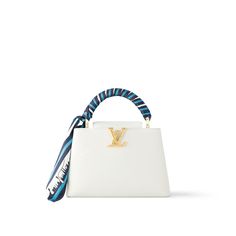 LOUIS VUITTON® - Capucines Bb - Snow Cute Lv Bags, White Luis Viton Bag, Lv Bag Capucines, Louis Vuitton Capucines White, Louis Vuitton White Bag, Louis Vuitton Capucines Mini, Louis Vuitton Capucines Bb, Sac Louis Vuitton