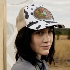 Nwt Western Trucker Hat “White Cactus” Black And White Cow Print Canvas With Hand Tooled/Hand-Painted Front Leather Decal Detail. Adjustable Hat Band In Back Country Style White Baseball Cap, Casual White Hats For Rodeo, Cow Hide Hat, Western Style White Trucker Hat With Curved Brim, Country Style White Snapback Hat, Casual Trucker Hat For Rodeo In Spring, Casual Trucker Hat For Spring Rodeo, Casual Trucker Hat For Rodeo Spring Season, Casual Brown Trucker Hat For Rodeo