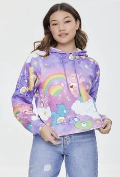 NWT FAST NEXT DAY SHIPPING SOLD OUT ONLINE! Size Small Details A knit hoodie featuring an allover Care Bears print, dropped long sleeves, and a drawstring hood. - Officially licensed product Content + Care - 70% polyester, 30% cotton - Hand wash cold Size + Fit - Model is 5'8" and wearing a Small ANY QUESTIONS PLEASE DO NOT HESITATE TO ASK ✨ Casual Hooded Top With Character Print, Kawaii Hooded Sweatshirt With Graphic Print, Kawaii Hooded Top With Graphic Print, Kawaii Graphic Print Hooded Top, Playful Graphic Print Hoodie Sweatshirt, Casual Anime Print Hooded Top, Casual Hooded Top With Anime Print, Multicolor Cartoon Print Hooded Hoodie, Kawaii Graphic Print Hoodie Top