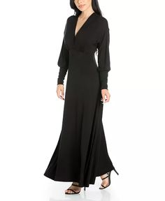 24seven Comfort Apparel - Maxi Dress Online, Bishop Sleeve, Review Dresses, Sleeve Maxi Dress, Black Maxi, Long Sleeve Maxi, Black Slip Ons, Winter Dresses, Black Maxi Dress