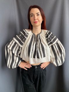 Amazing Romanian vintage blouse! So bright and stunning! So vibrant colours Tulle fabric Great condition! Universal size Will suit to and S and M size Tulle Fabric, Crop Top Blouse, Blouse Vintage, Embroidered Top, Embroidered Blouse, Vintage Tops, Bohemian Style, Bell Sleeve Top, Blouses For Women