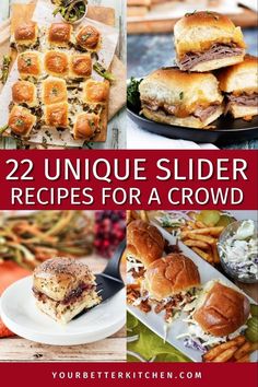 twelve unique slider recipes for a crowd