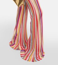 Find MISSONI Striped Low-rise Flared Pants on Editorialist. Material: 100% viscose. Care instructions: dry clean. Made in Italy. Designer color name: Multicolor Red Stripes. High Waist Viscose Bottoms For Spring, Summer Full-length Viscose Bottoms, Red Rayon Summer Bottoms, Red Rayon Bottoms For Summer, Full Length Viscose Bottoms For Summer, Spring Multicolor Rayon Bottoms, Summer Multicolor Stretch Wide Leg Pants, Multicolor Stretch Wide Leg Pants For Summer, Multicolor Stretch Wide Leg Pants For Spring