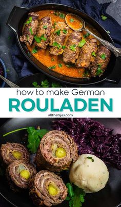 how to make german rouladen with potatoes and meat