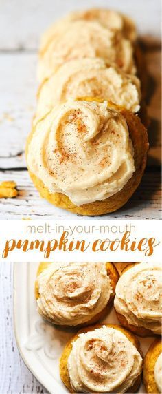 Pumpkin Cookies Soft Desserts After Dental Surgery, Frosted Pumpkin Cookies, Soft Pumpkin Cookies, Weight Watcher Desserts, Pumpkin Cookie Recipe, Low Carb Dessert, Crumpets, Red Velvet Cupcakes, Pumpkin Cookies