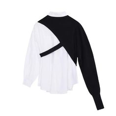 material: cotton blended , spandex SIZE unit:cm length 70 , bust/chest 124 , sleeve 48 , shoulder 60 Note: 1 inch = 2.54 cm, 1 cm = 0.39 inch note: measurement by hands allow 2-3cm errors which is normal Chic Cotton Long Sleeve Top For Work, White Stretch Collared Top, White Long Sleeve Cotton Blouse, White Fitted Cotton Long Sleeve Top, Fitted White Cotton Long Sleeve Top, White Stretch Long Sleeve Blouse, White Stretch Chic Long Sleeve Top, Chic White Stretch Long Sleeve Top, White Collar Blouse For Fall