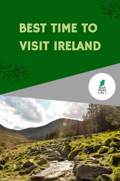 the best time to visit ireland is in this green cover with rocks and trees on it