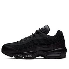 Nike Air Max 95 Essential 'Triple Black' AT9865-001 (SNKR/Low Top/Wear-resistant) Nike Air Max 95 Triple Black, Black Nike Air Max Functional Shoes, Black Breathable Nike Air Max For Streetwear, Nike Air Max Black With Boost Midsole For Outdoor, Black Nike Air Max With Boost Midsole For Outdoor, Airmax 95 Black, Nike Black Shoes, Nike Air Max 95 Black, Air Max 95 Black