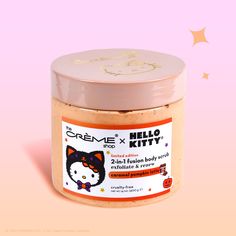 The Crème Shop x Hello Kitty Fusion Body Scrub - Caramel Pumpkin Latte Autumn Smells, Shower Care, Sanrio Items, Caramel Pumpkin, Kitty Makeup, The Creme Shop, Bath Stuff, Creme Shop, Sanrio Stuff