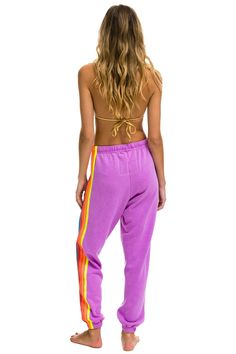 Avatior Nation Sweatpants, Purple Aviator Nation, Aviator Nation Sweatpants Pink, Aviator Nation Neon Pink Logo Sweatshirt, Aviator Nation Sweatpants, Aviator Nation Sweatshirts & Hoodies, Boyfriend Hoodie, Striped Sweatpants, Purple Neon