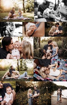 a collage of family photos taken in black and white, with the mother holding her baby