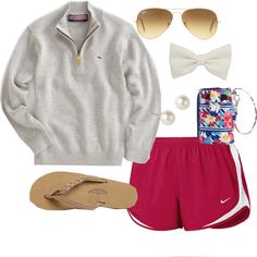 "OOTD" by classically-preppy ❤ liked on Polyvore Lazy Summer Outfits, Preppy Southern, Lazy Day Outfit, Cute Lazy Day Outfits, Lazy Day Outfits, Lazy Outfits, Top Sider, Athletic Outfits