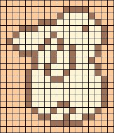 an image of a cross stitched pattern with brown and white squares in the middle