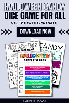 halloween candy dice game for all with free printables