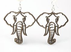 Elephant Earrings  Wood Earrings by GreenTreeJewelry on Etsy, $12.95 Elephant Face, Tree Jewelry, Elephant Theme, Elephant Earrings, Earrings Wood, Face Earrings, Green Tree, Free Earrings, Earring Tree