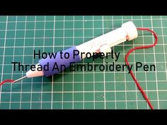 an electronic device with the words how to properly thread an ambroiderry pen