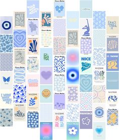 Woonkit 60 PC Danish Pastel Room Decor Cute Danish Pastel Posters, Pastel House Aesthetic, Pastel Wall Collage, Pastel Aesthetic Room, Blue Room Decor, Office View, Pastel Wall Decor, Posters On Wall Bedroom, Bedroom Decor For Women