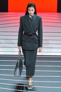 Prada 2020, Long Skirt Suits, Space Fashion, Office Look, 50 Shades Of Grey, Trend Report, Fashion Business