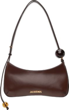 Timeless Brown Hobo Shoulder Bag, Timeless Brown Shoulder Bag With Handle Drop, Timeless Brown Shoulder Bag With Removable Pouch, Timeless Brown Shoulder Bag With Gold-tone Hardware, Jacquemus Bag Brown, Jacquemus Small Bag, Jacquemus Le Chiquito Noeud Leather Shoulder Bag, Jacquemus Le Bambinou Bag, Jacquemus Fur Bag