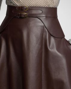 Ralph Loren, Designer Ralph Lauren, Leather Finish, Lauren Brown, Ralph Lauren Collection, People Dress, Ulla Johnson, Lambskin Leather, Trending Shoes