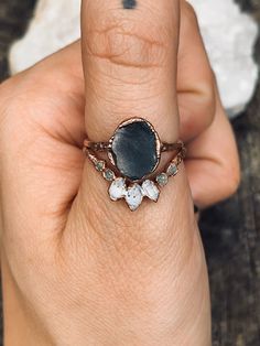 This Stackable Rings item by BreathingStone has 2290 favorites from Etsy shoppers. Ships from Rising Fawn, GA. Listed on Dec 31, 2022 Spooky Western, Herkimer Diamond Ring Engagement, Boho Shoot, Raw Stone Engagement Rings, Black Crystal Ring, Boho Engagement Ring, Boho Engagement, Black Tourmaline Ring, Raw Stone Ring