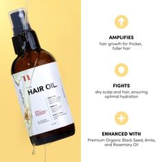 Our Hair Oil is a necessity in your hair care routine, expertly formulated to give you healthier, lusher, and more vibrant hair. Unparalleled Protection: The potent blend of oils shields your hair against environmental stressors, preventing damage that leads to dry, brittle hair. Stimulating Ingredients: Packed with natural powerhouses like Black Seed Oil and Rosemary Oil, our Hair Repair Oil invigorates your scalp, promoting healthier hair growthRevitalizing Benefits: Regular use of our Hair Re Organic Hair Oil, Stop Hair Breakage, Castor Oil Benefits, Amla Oil, Dry Brittle Hair, Prevent Hair Fall, Vibrant Hair, Organic Castor Oil, Maintaining Healthy Hair