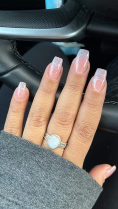 Nails Dipped, Hoco Nails, Smink Inspiration, Her Nails, Simple Acrylic Nails, Sparkly Nails, Pink Acrylic Nails, Homecoming Nails