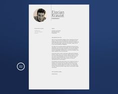 the cover letter for a resume is displayed on a blue background with an image of a man's face