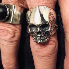 A solid massive sterling silver skull ring featuring anatomicak details of a half jaw skull ring like the one in the fingers of famous Keith Richards ,guitarist of Rolling Stones,actor etc.Suutabke for men and women,a gift proposal for him or her,a statement ring which will dominate your hand. Keith Richards Style, Greece Instagram, Unconventional Engagement Rings, Street Jewelry, Sterling Silver Skull Rings, Silver Skull Ring, Jewelry Black, Rose Ring, Keith Richards