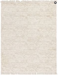 a white rug with fringes on it