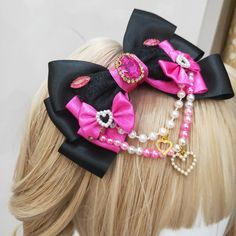 Please note that the price includes one hairclip. Pastel Goth Accessories, Agejo Gyaru, Character Vibes, Girly Vibes, Nice Clothing, Dream Items, Cool Accessories, Steampunk Fashion Male, Outfit References