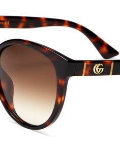 Gucci Women's Round Sunglasses, 56mm Gucci Brown Tinted Sunglasses, Brown Classic Cat Eye Sunglasses For Formal Occasions, Classic Brown Cat Eye Sunglasses For Formal Occasions, Gucci Brown Polarized Sunglasses, Classic Gucci Tortoiseshell Sunglasses, Designer Brown Gucci Sunglasses, Classic Brown Gucci Sunglasses, Gucci Brown Cat Eye Sunglasses With Tinted Lenses, Modern Brown Gucci Cat Eye Sunglasses