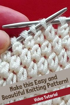 crochet video how to make this easy and beautiful knitting stitch pattern with video