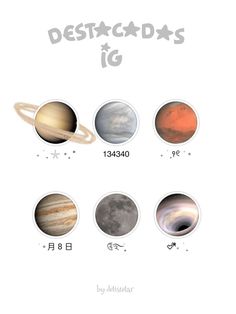 the solar system with eight planets and their names in different languages, including one for each planet