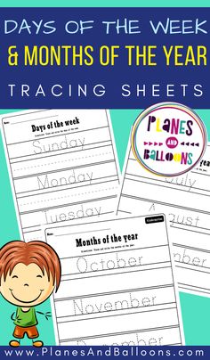 three months of the year worksheets for kids to practice their writing skills and spelling