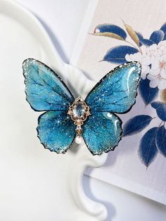 The price is for a hairclip only, others are not included. Lolita Accessories:Hairclip Butterfly Hair Accessory, Resin Hair Pin, Blue Hairpin, Kawaii Hair Accessories, Butterfly Hair Accessories, Kawaii Hair, Butterfly Rhinestone, Blue Morpho Butterfly, Chinese Hair Accessories