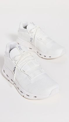 Trendy Everyday Shoes, White On Cloud Shoes, All White Tennis Shoes, Preppy On Clouds Shoes, Shoes For Teens, On Sneakers, On Cloud Shoes White, On Clouds Shoes, Shoes For Women Sneakers