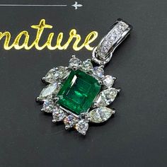 GORGEOUS, SUBSTANTIAL 3.59 TCW, Certified Emerald pendant. UNIQUE DESIGN! ONE OF A KIND THIS MASTERPIECE WAS DESIGNED BY OUR BOUTIQUE AND HANDMADE BY OUR IN-HOUSE GOLDSMITHS. SPARKLING, top green emerald, of a nice size of 2.18 carats, surrounded by 4 large marquise diamonds and 15 round brilliants! Set in 18K solid white gold pendant. Perfect for every occasion! IN CASE OF RETURN FOR US BUYERS. BUYERS MAY SEND THE ITEMS BACK TO OUR US-BASED OFFICE IN SALT LAKE CITY, UTAH Our jewelry are special Luxury Emerald Cut Gia Certified Jewelry, Luxury Diamond-shaped Jewelry With Prong Setting, Luxury Marquise Jewelry With Diamond Accents, Gia Certified Marquise Yellow Gold Jewelry, Gia Certified Marquise Cut Jewelry For Gift, Fine Jewelry With Gia Certified Marquise Cut, Emerald Jewelry With Marquise And Brilliant Cut, Marquise Emerald Jewelry In White Gold, Luxury Marquise Cut Gemstone Jewelry