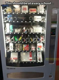 a vending machine filled with lots of sodas