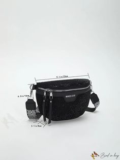 BirdinBag - Chic Rhinestone Waist Bag for Stylish Decoration Trendy Bags With Rhinestones For Daily Use, Trendy Bags With Rhinestones, Trendy Rhinestone Bags, Everyday Shoulder Bag With Rhinestones, Trendy Rhinestone Crossbody Shoulder Bag, Trendy Rhinestone Crossbody Bag, Everyday Rhinestone Crossbody Shoulder Bag, Punk Bag, Plain Style