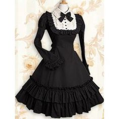 Lolita Dresses for Sale | Online Lolita Shop :: COSPLAY SHOPPER Black Suspenders, Black White Outfit, Classic Lolita, Simple Black Dress, Goth Dress, Aesthetic Look, Goth Outfits, Lolita Dress, Gothic Lolita