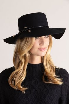 Voyage Wool Felt Floppy Western Hat | Overland Western Hat, Western Hats, Wide Brimmed Hats, Brim Hat, Flats Top, Wide Brimmed, Leather Band, Wool Felt, Fedora