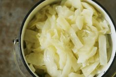 the food is prepared and ready to be cooked in the pot on the stove top