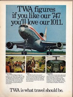 an advertisement for the twa is shown here