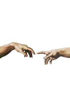 two hands reaching out towards each other