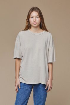 Oversized Tee | Jungmaven Hemp Clothing & Accessories Relaxed Drop Shoulder Everyday T-shirt, Sporty Soft-washed T-shirt For Loungewear, Oversized T-shirt For Casual Gatherings, Sporty Washed T-shirt With Relaxed Fit, Comfy Cotton Everyday Tops, Comfy Oversized Everyday Tops, Comfy Cotton Tops For Everyday, Comfy Everyday Cotton Tops, Comfy Oversized Tops For Everyday