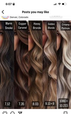 Balayage Hair Tones Chart, Morena Hair Color Highlights, Striking Hair Color Highlights, Brown Extensions Hair, Different Balayage Colors, Balayage Hair For Morena Skin, Dark Brown To Blonde Hair Transformation, Best Hair Color For Dark Brown Eyes, Natural Hair Color Ideas For Brunettes