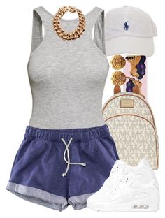 Shorts Nike, Outfit Goals, Hermione, Polyvore Outfits, Gold Hoop, Outfits Casuales